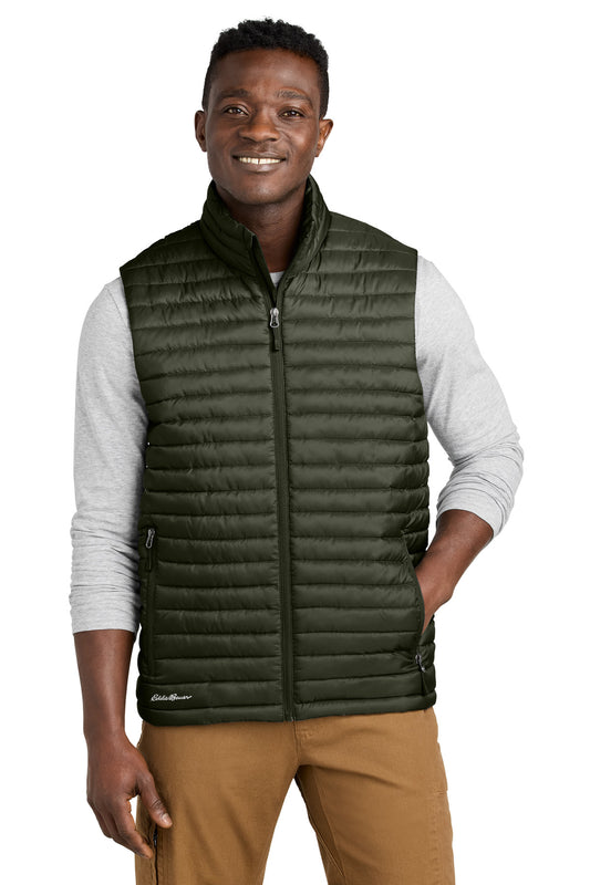 Eddie Bauer Packable Quilted Vest - Olive Green - front