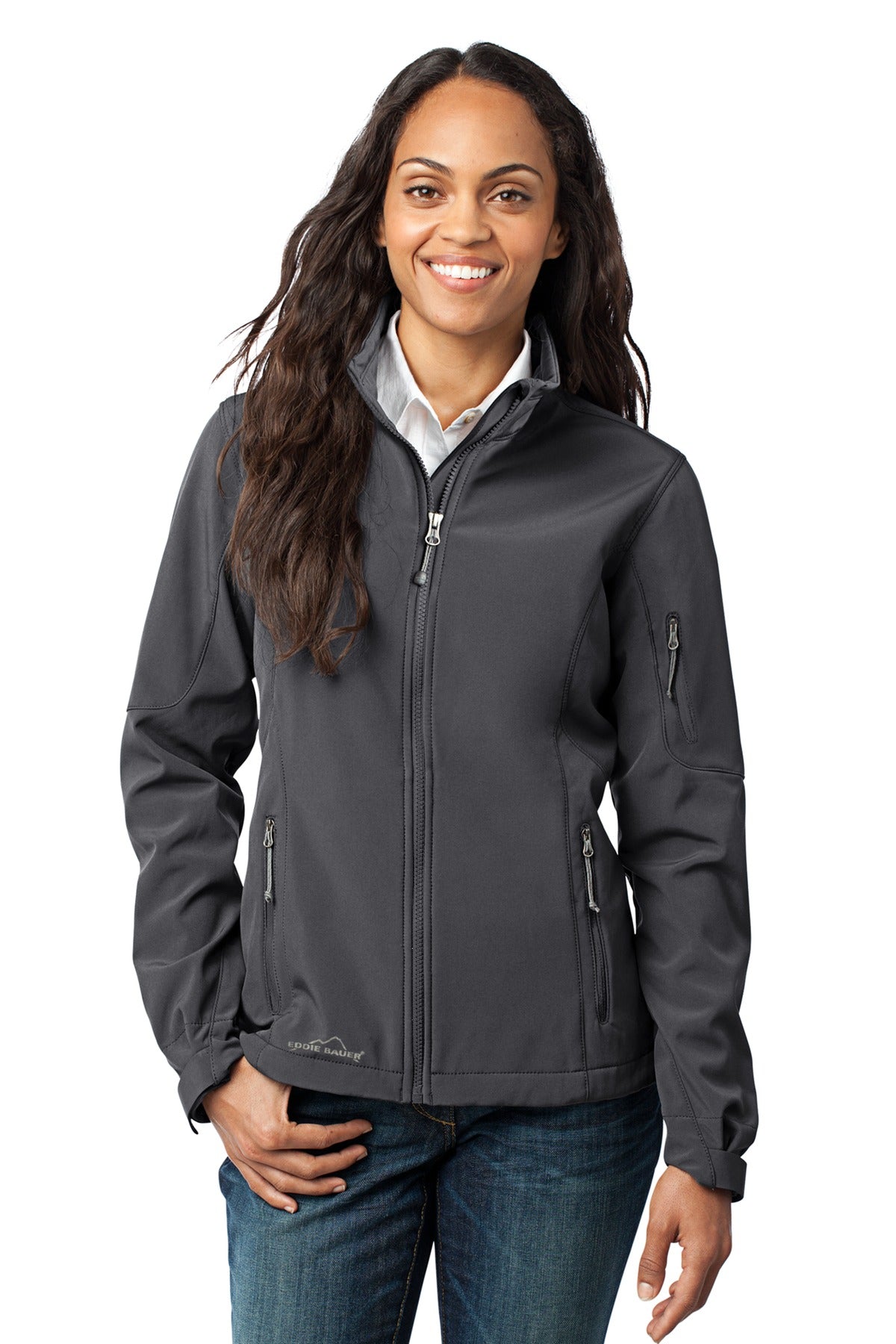 Eddie Bauer Women's Soft Shell Jacket - Grey Steel - front