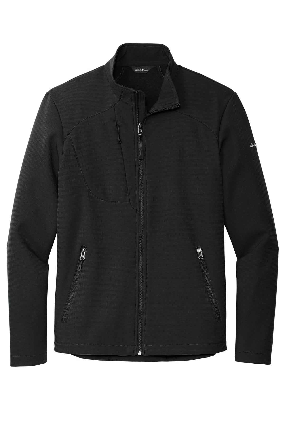 Eddie Bauer Stretch Soft Shell Jacket - Deep Black - flat front