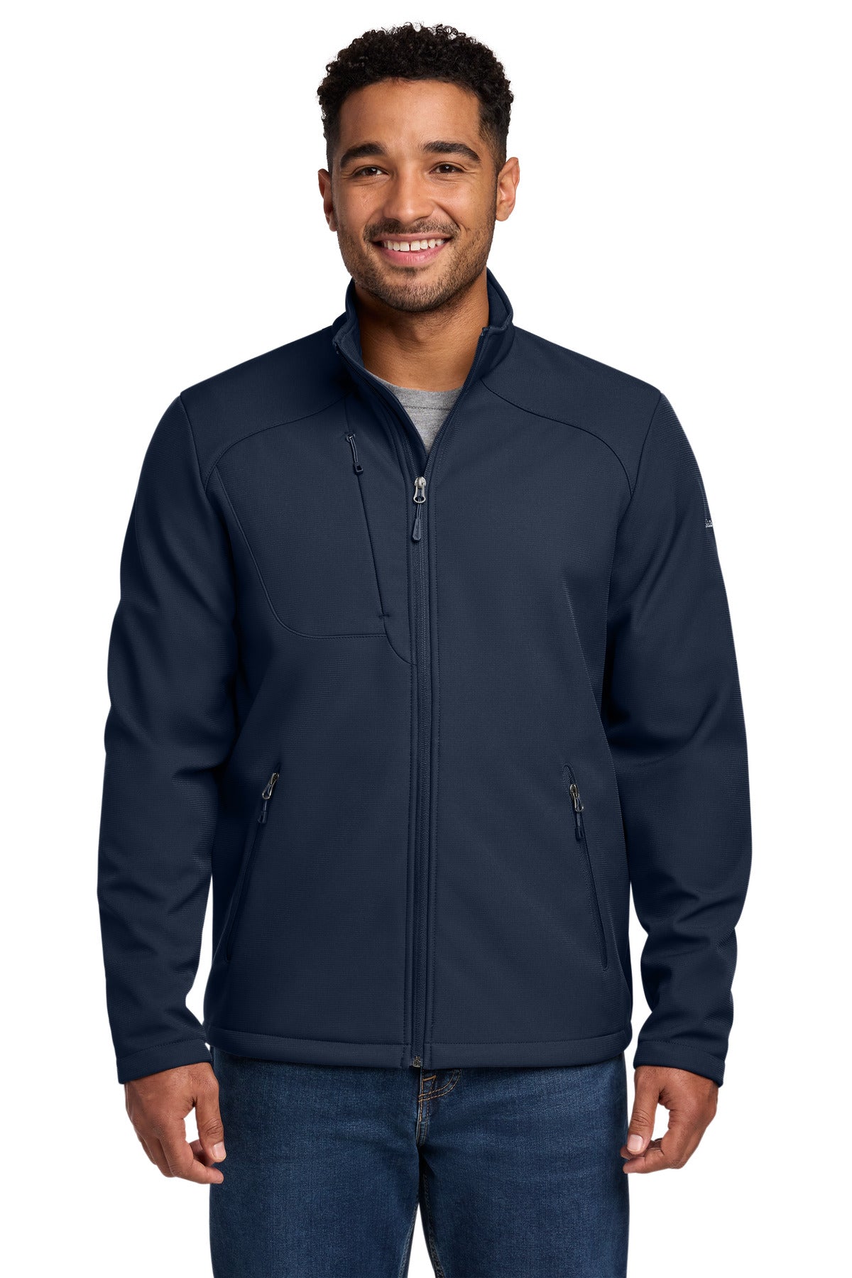 Eddie Bauer Stretch Soft Shell Jacket - River Blue Navy - front