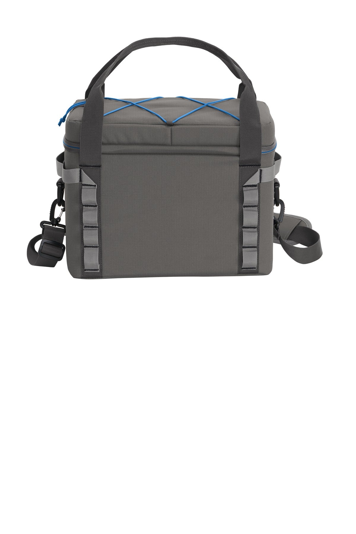 Eddie Bauer Max Cool 24-Can Cooler - Metal Grey/ Expedition Blue - flat back
