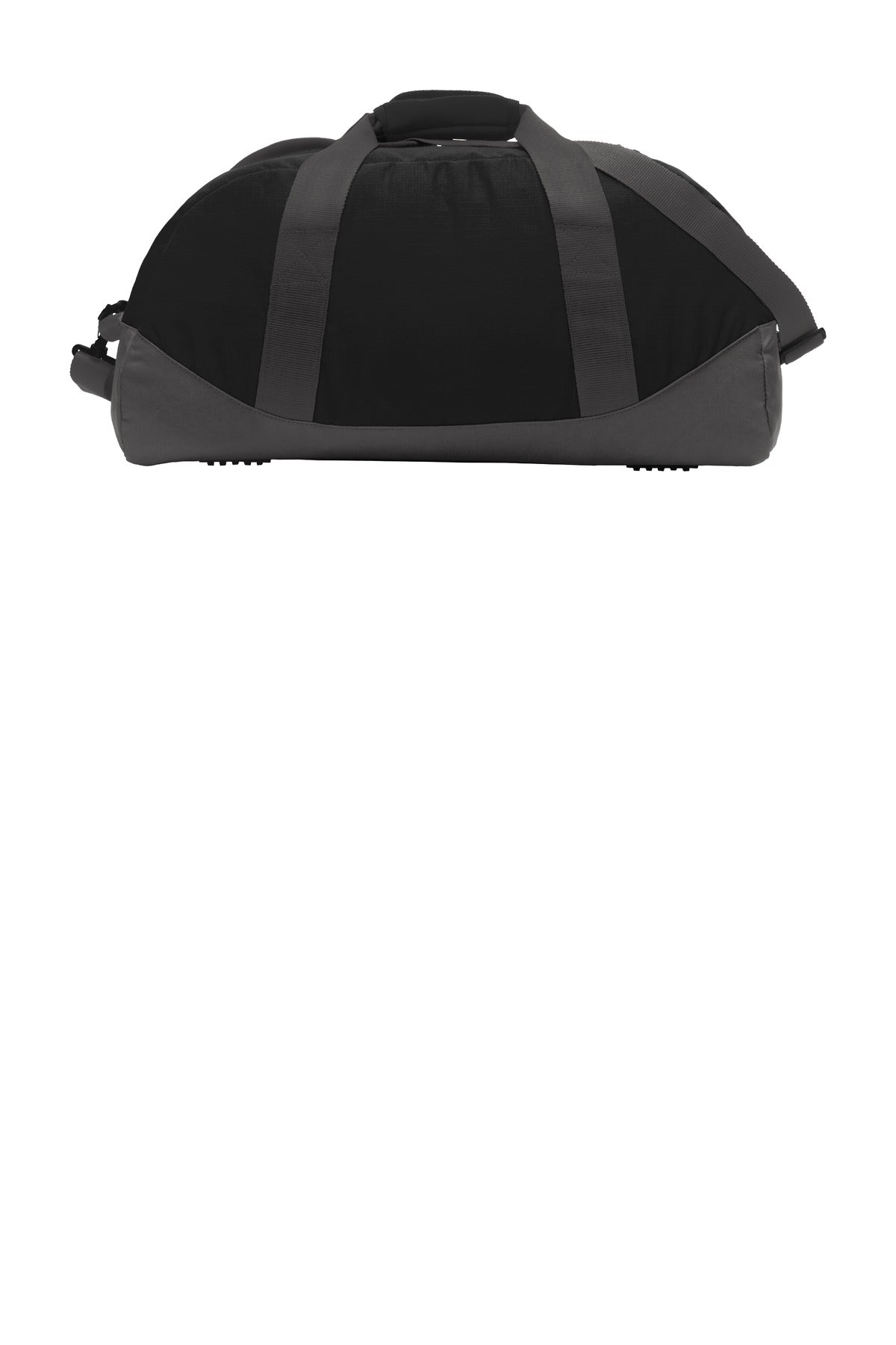 Eddie Bauer Medium Ripstop Duffel - Black/ Grey Steel - flat back
