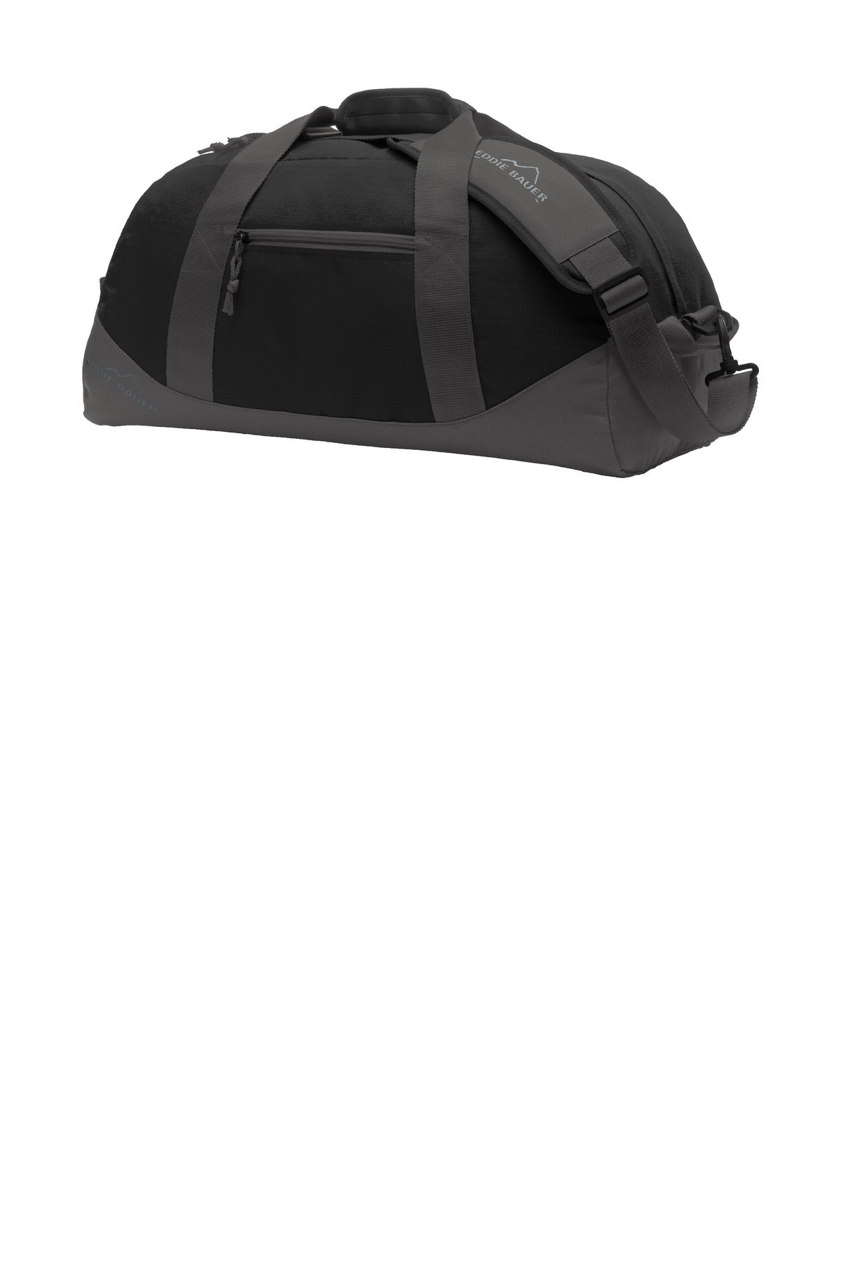 Eddie Bauer Medium Ripstop Duffel - Black/ Grey Steel - front