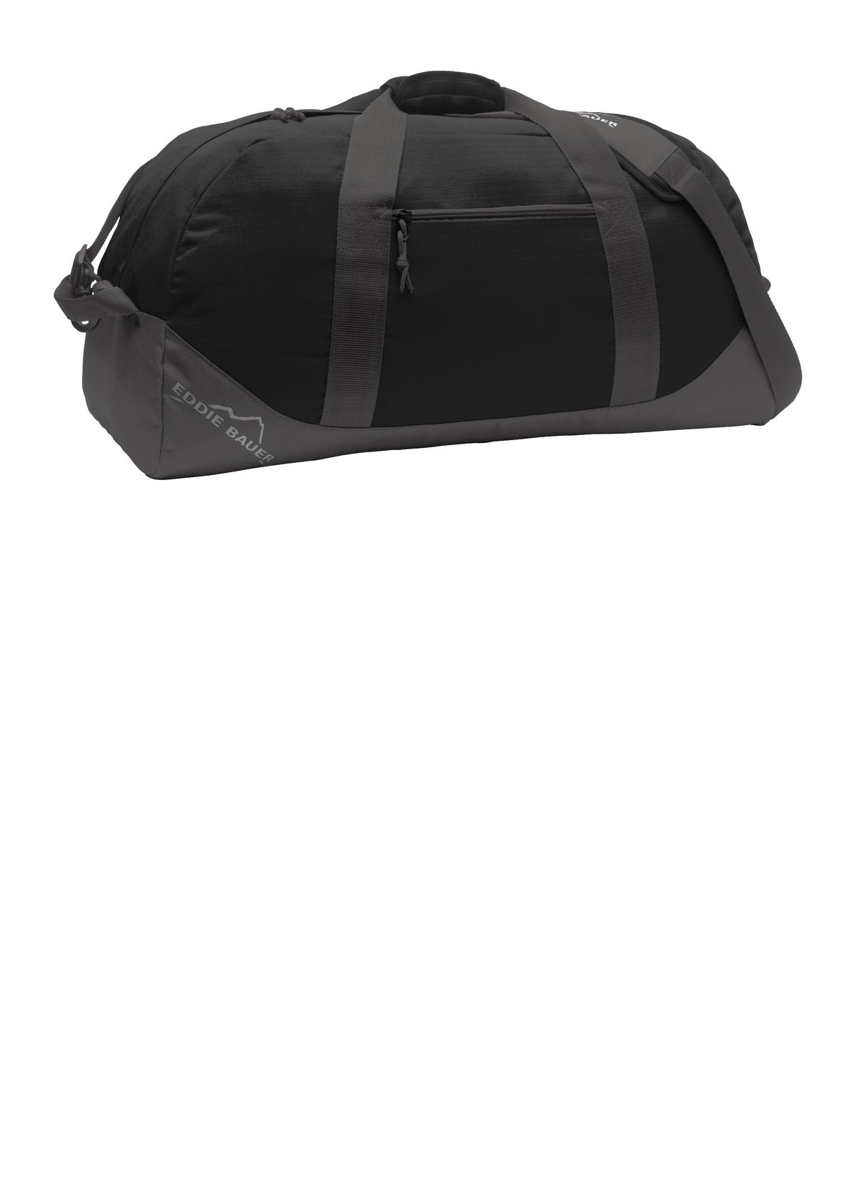 Eddie Bauer Large Ripstop Duffel - Black/ Grey Steel - front