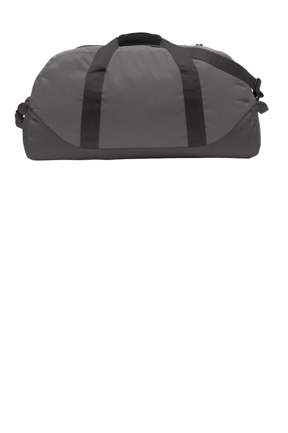 Eddie Bauer Large Ripstop Duffel - Pewter Grey/ Grey Steel - flat back
