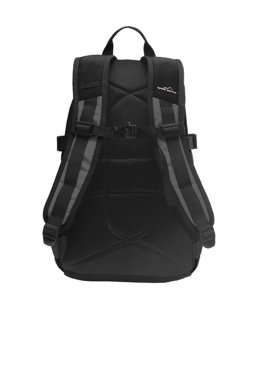 Eddie Bauer Ripstop Backpack - Black/ Grey Steel - flat back