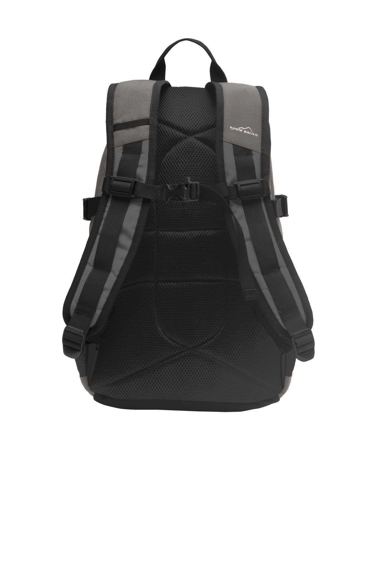 Eddie Bauer Ripstop Backpack - Pewter Grey/ Grey Steel - flat back