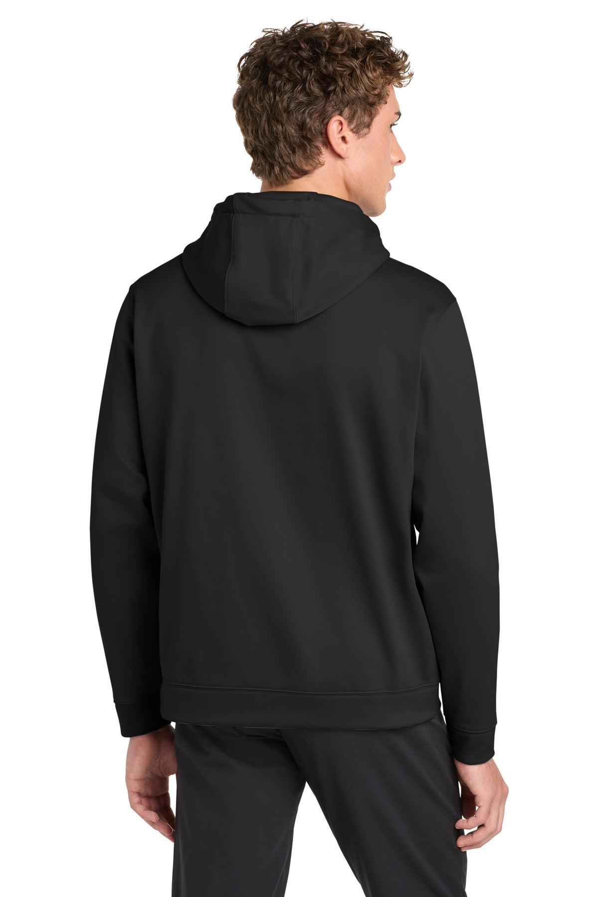 Sport-Tek Sport-Wick Fleece Hooded Pullover - Black - back