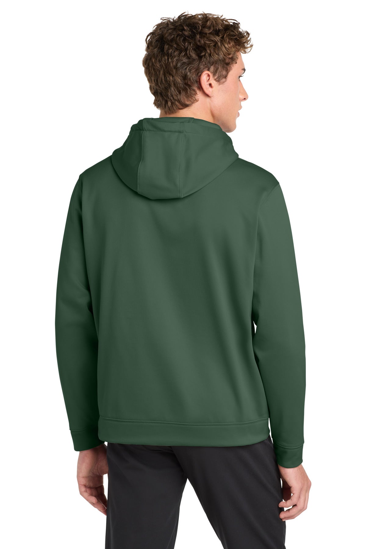 Sport-Tek Sport-Wick Fleece Hooded Pullover - Forest Green - back