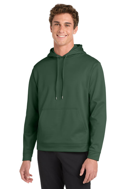 Sport-Tek Sport-Wick Fleece Hooded Pullover - Forest Green - front
