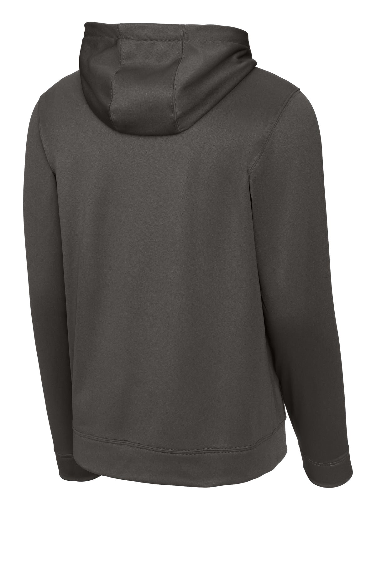 Sport-Tek Sport-Wick Fleece Hooded Pullover - Iron Grey - flat back