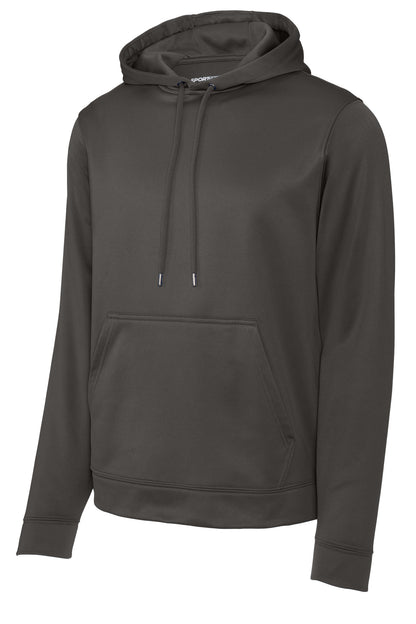 Sport-Tek Sport-Wick Fleece Hooded Pullover - Iron Grey - flat front