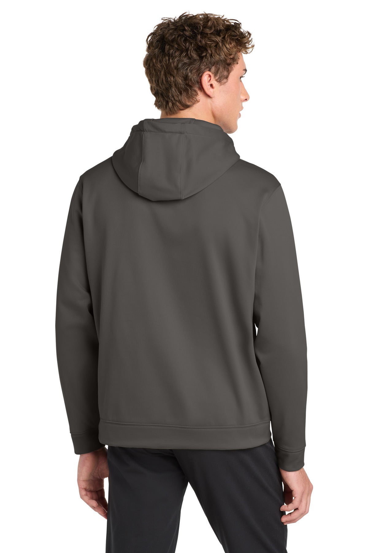 Sport-Tek Sport-Wick Fleece Hooded Pullover - Iron Grey - back