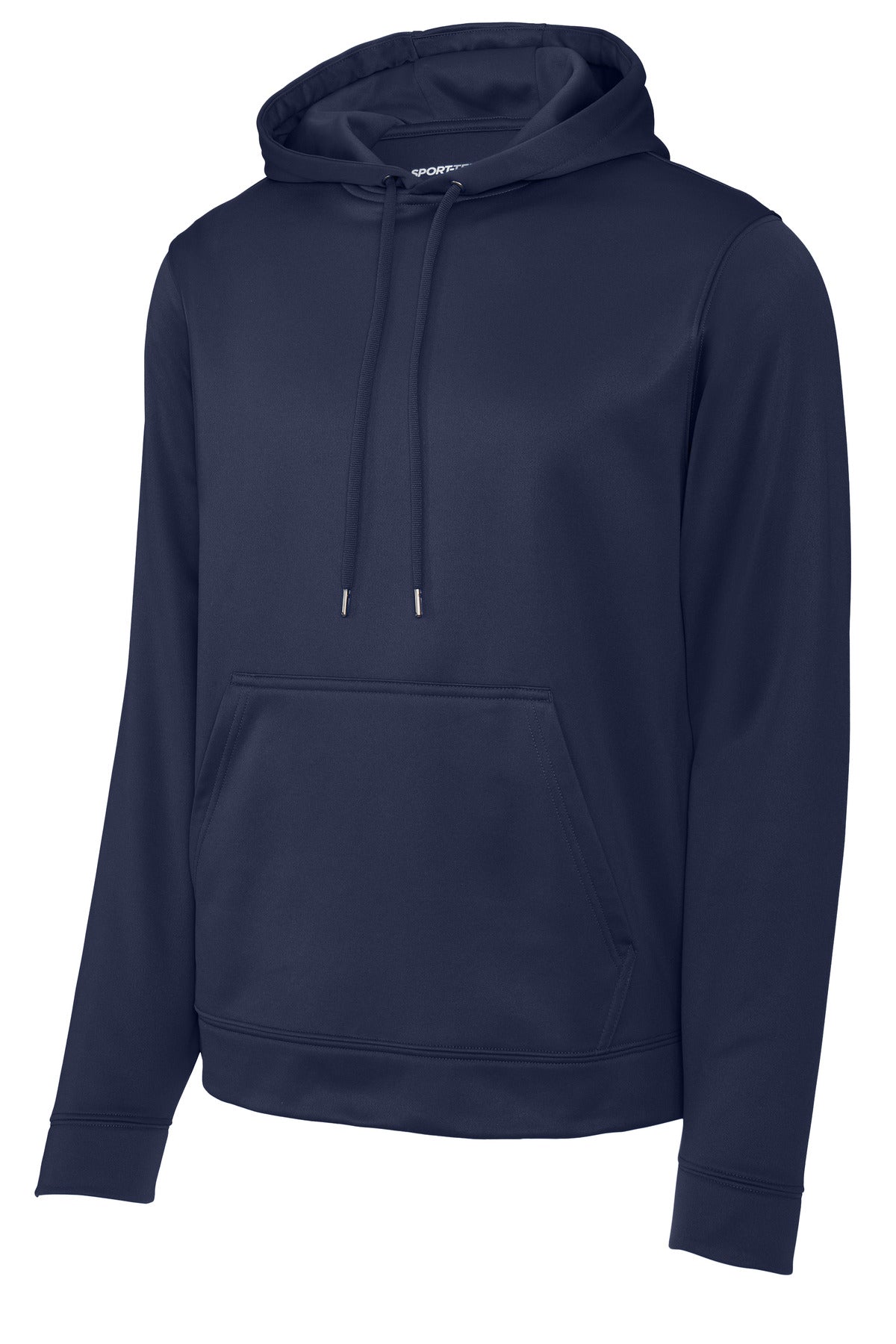 Sport-Tek Sport-Wick Fleece Hooded Pullover - Navy - flat front