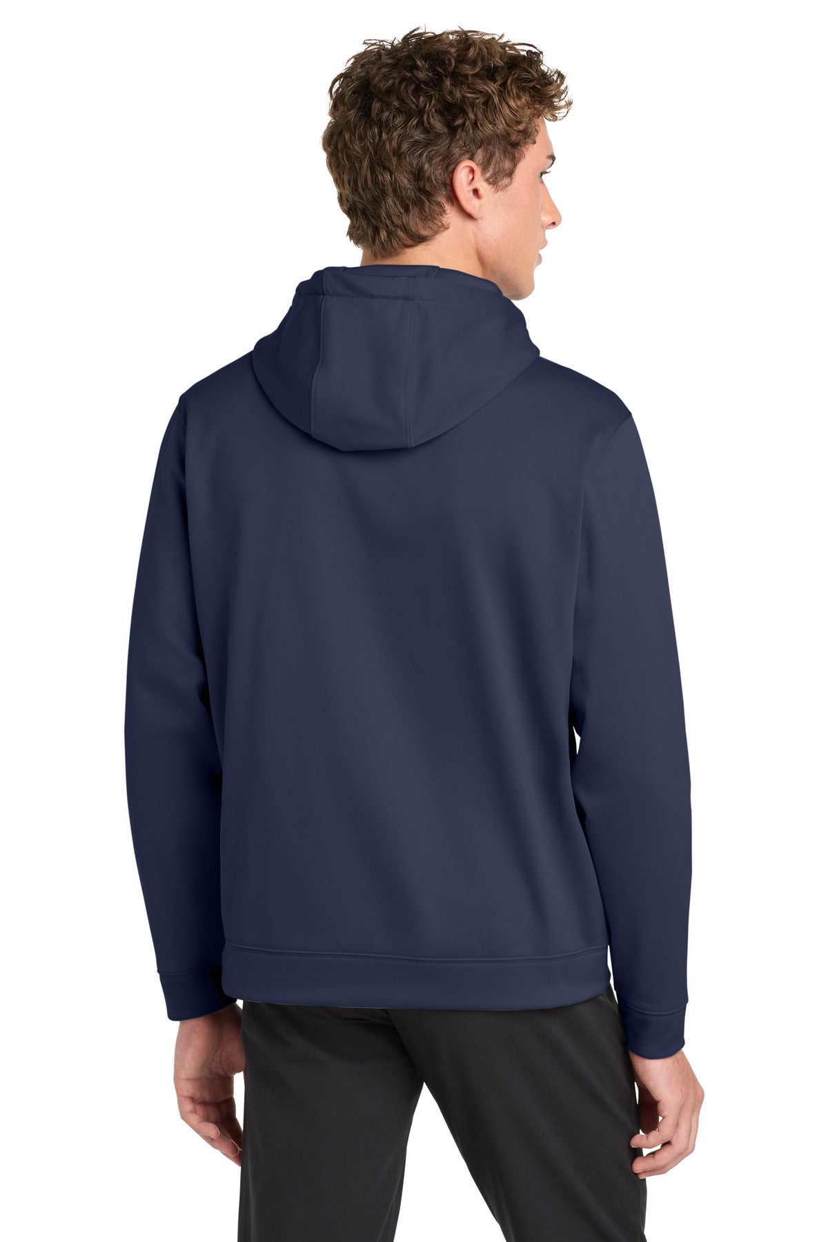 Sport-Tek Sport-Wick Fleece Hooded Pullover - Navy - back