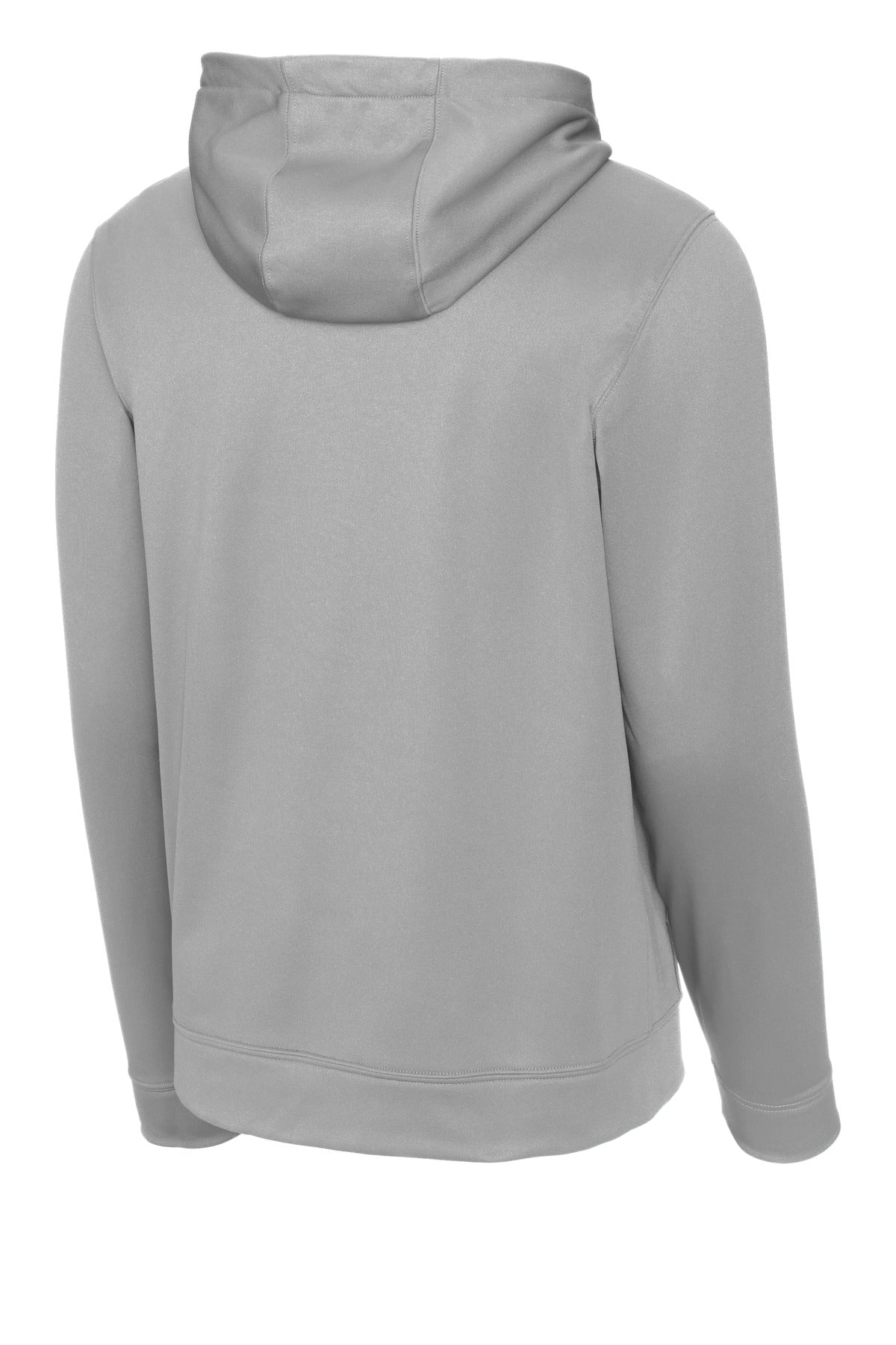 Sport-Tek Sport-Wick Fleece Hooded Pullover - Silver - flat back