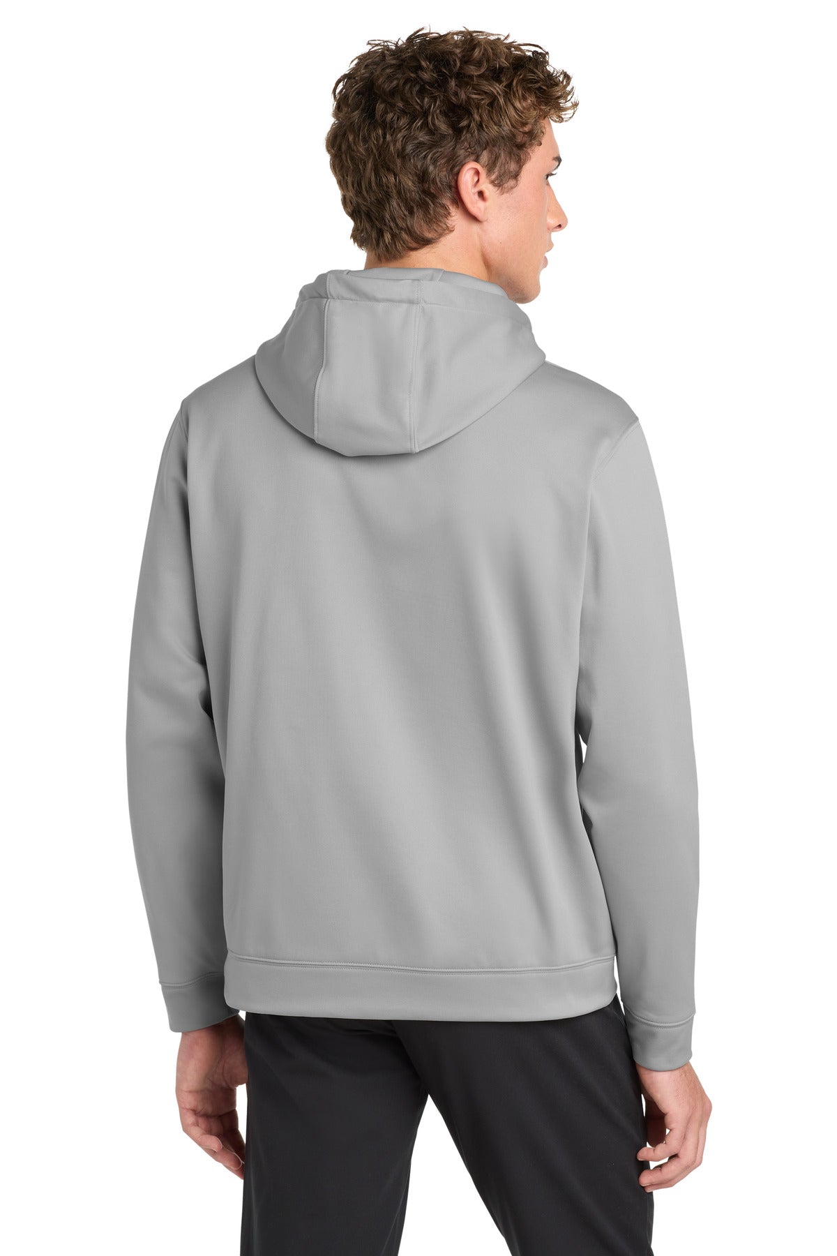 Sport-Tek Sport-Wick Fleece Hooded Pullover - Silver - back
