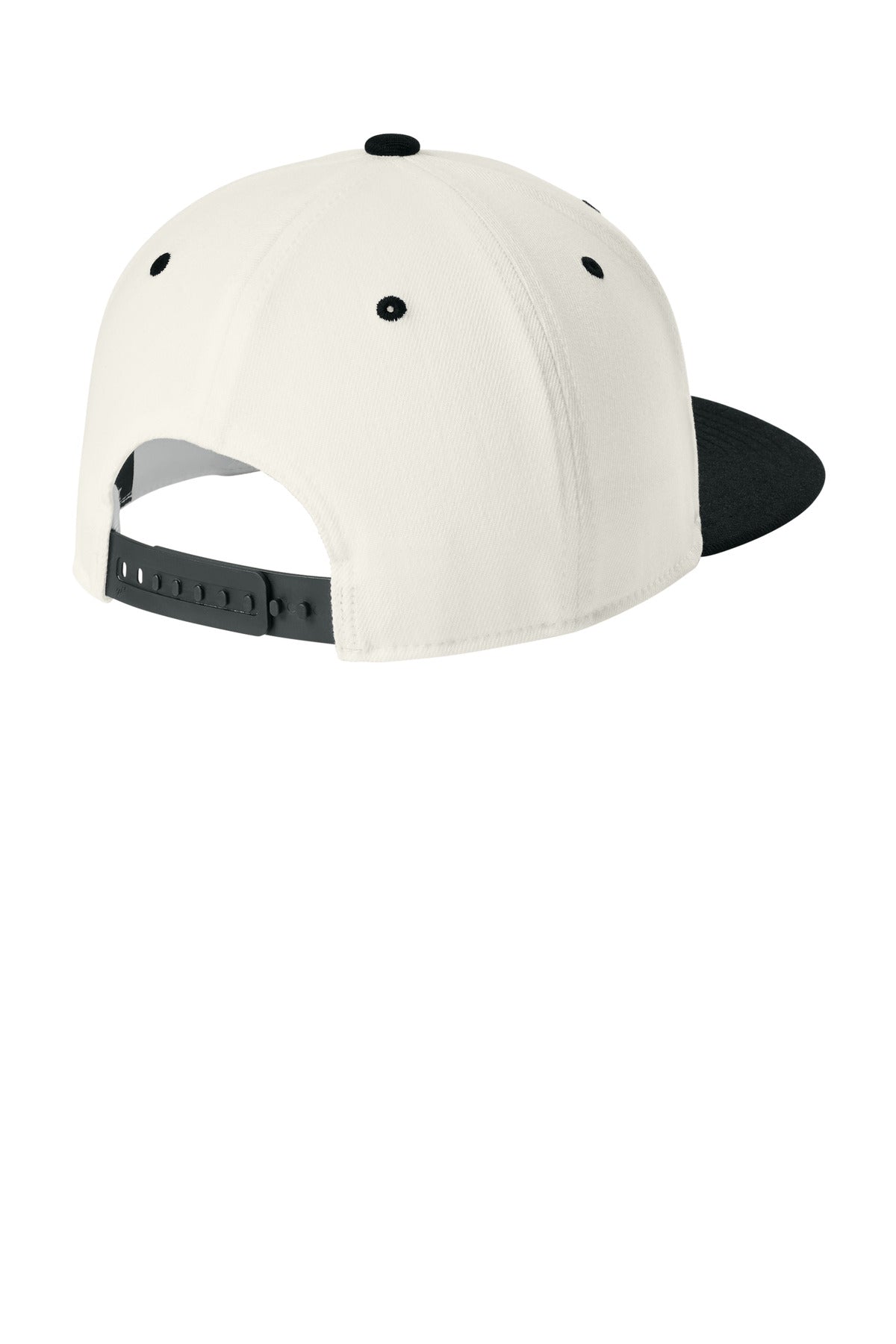 Flexfit 110 Snapback Cap - Natural/ Black - flat back