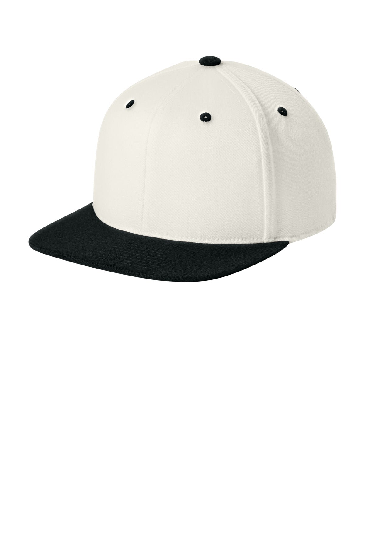 Flexfit 110 Snapback Cap - Natural/ Black - front