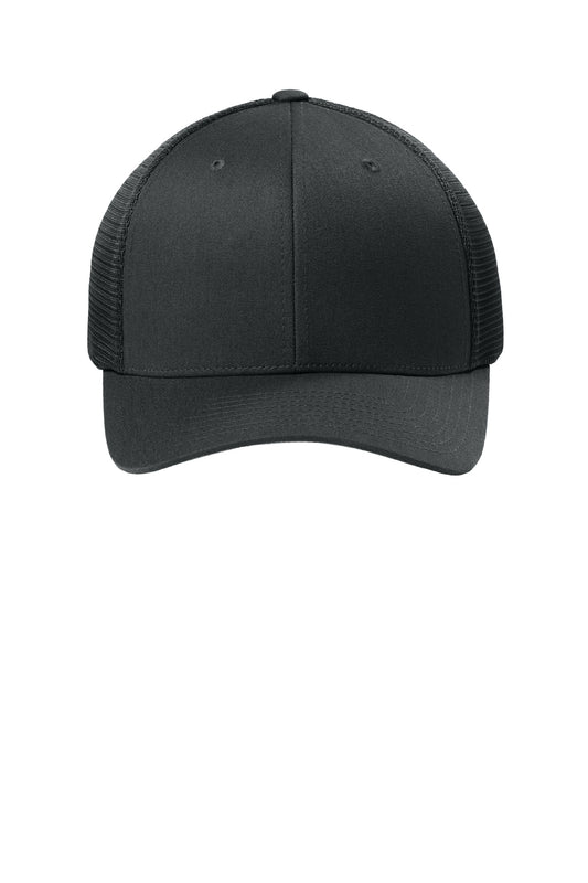 Flexfit 110 Mesh Cap - Black - flat front