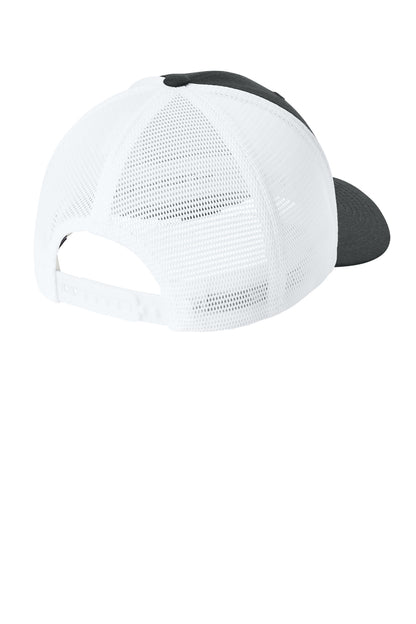 Flexfit 110 Mesh Cap - Black/ White - flat back