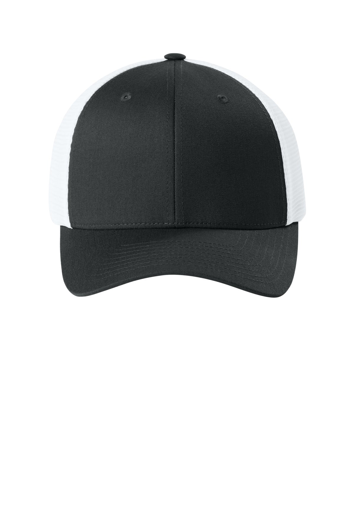 Flexfit 110 Mesh Cap - Black/ White - flat front