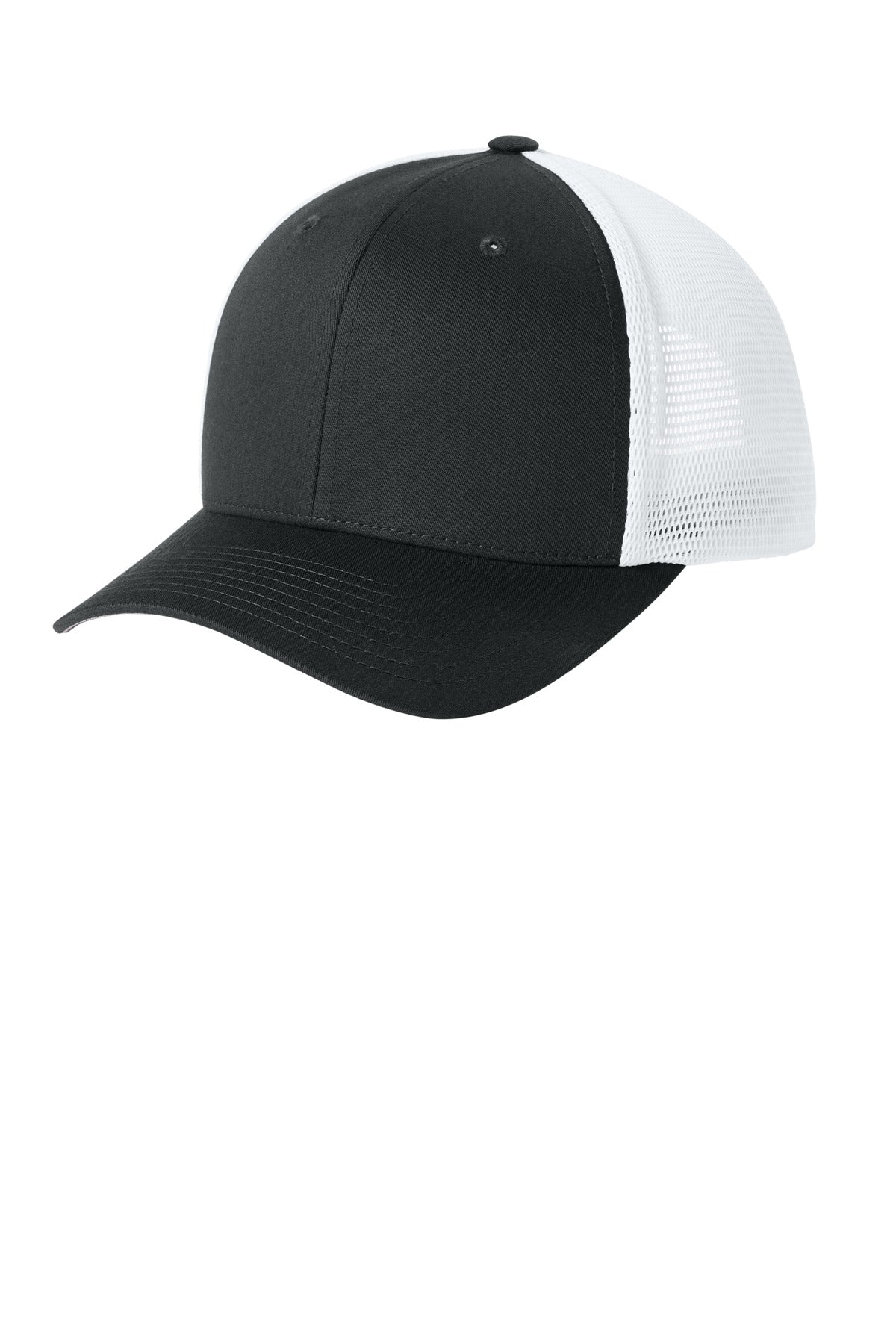 Flexfit 110 Mesh Cap - Black/ White - front