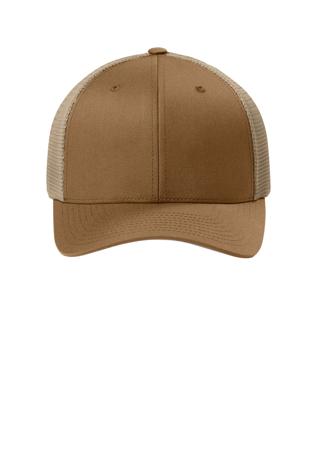 Flexfit 110 Mesh Cap - Caramel/ Khaki - flat front