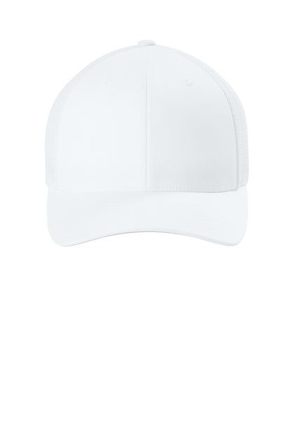 Flexfit 110 Mesh Cap - White - flat front