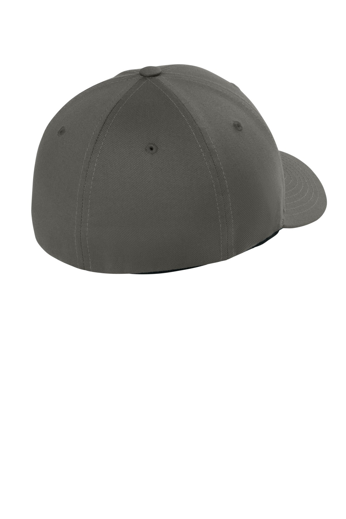 Flexfit Wooly Combed Cap - Dark Grey - flat back