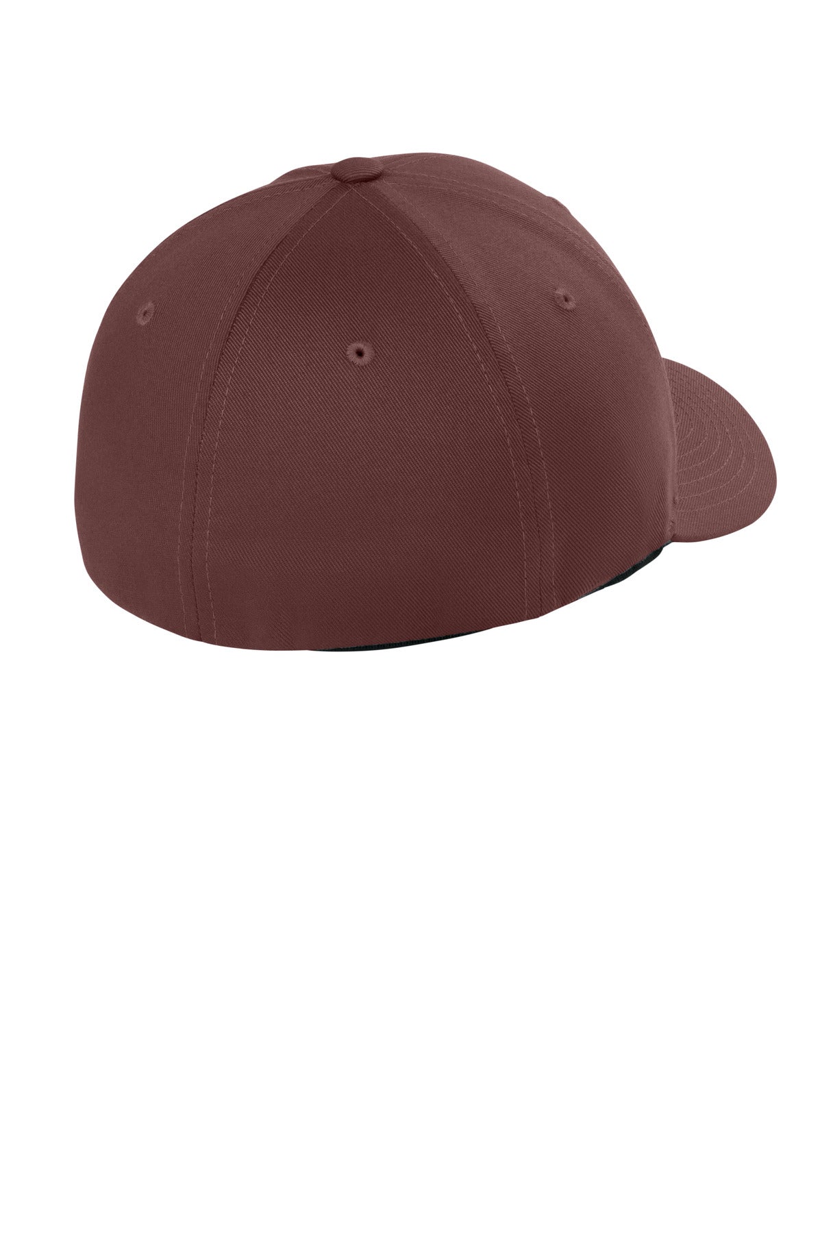 Flexfit Wooly Combed Cap - Maroon - flat back