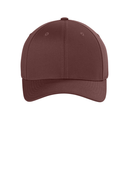 Flexfit Wooly Combed Cap - Maroon - flat front