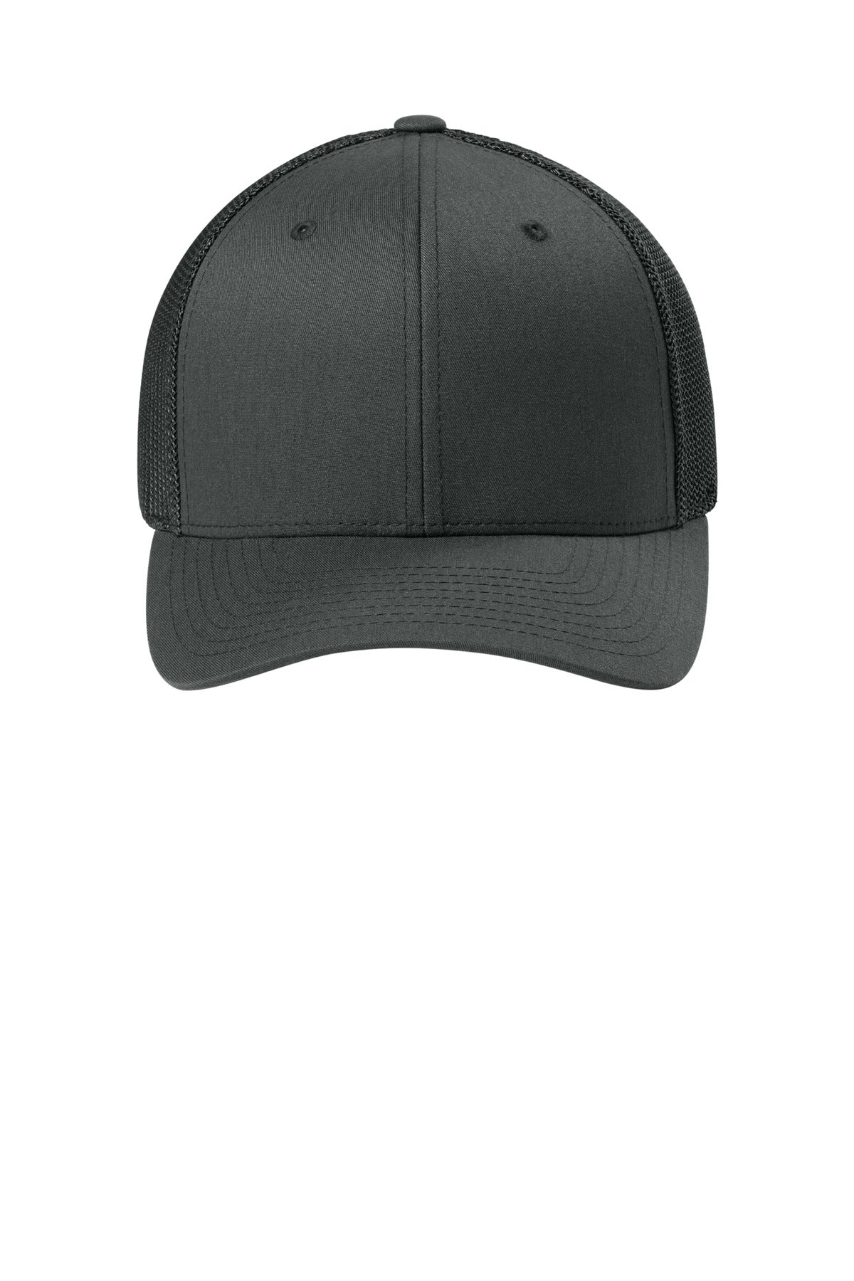 Flexfit Trucker Mesh Cap - Charcoal - flat front