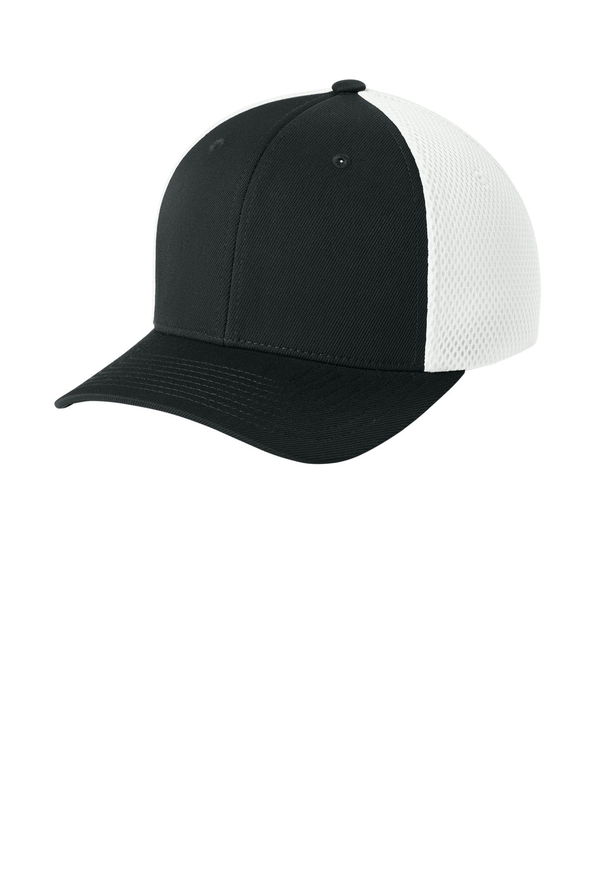 Flexfit Ultrafiber Airmesh Cap - Black/ White - front