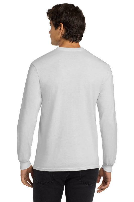 Gildan Ultra Cotton 100% US Cotton Long Sleeve T-Shirt - White - back