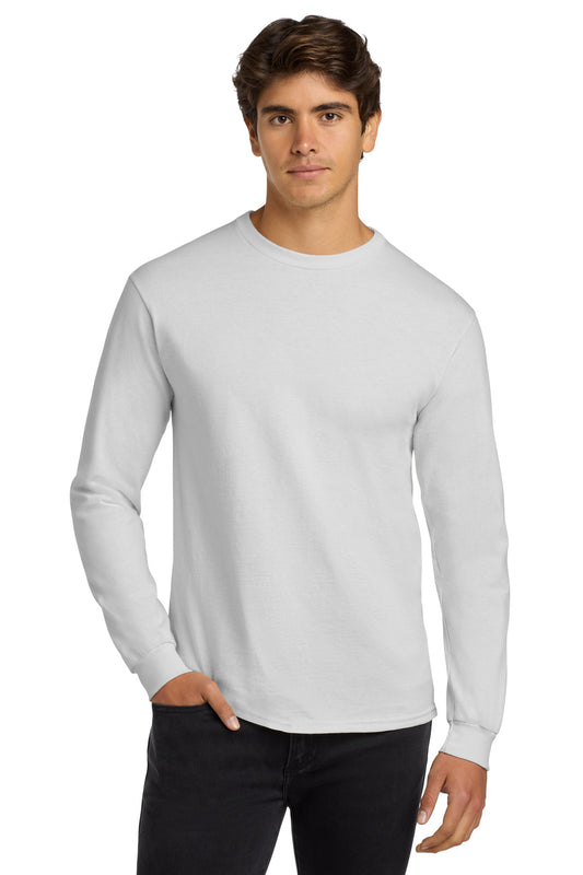 Gildan Ultra Cotton 100% US Cotton Long Sleeve T-Shirt - White - front
