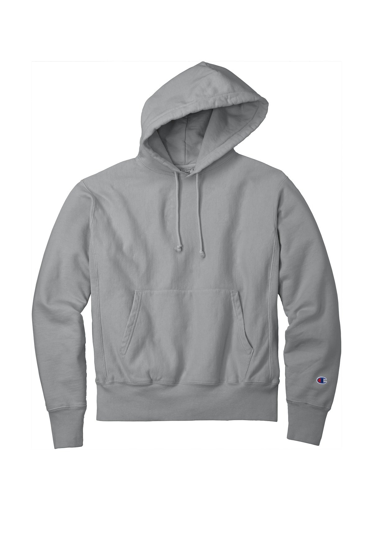 Champion Reverse Weave Garment-Dyed Hooded Sweatshirt - Concrete - flat front