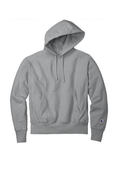 Champion Reverse Weave Garment-Dyed Hooded Sweatshirt - Concrete - flat front