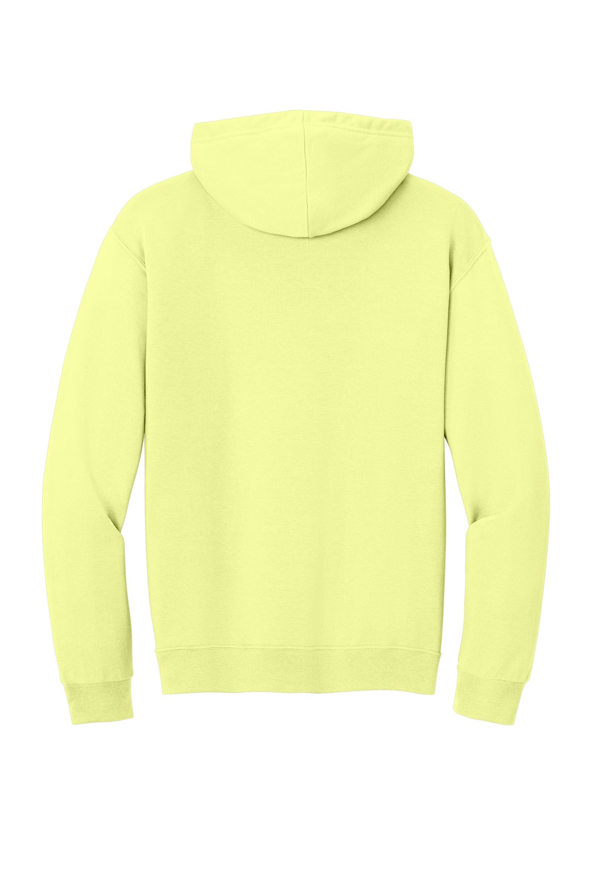 Jerzees Ultimate Unisex CVC Ring Spun Hooded Sweatshirt - Celery Juice - flat back