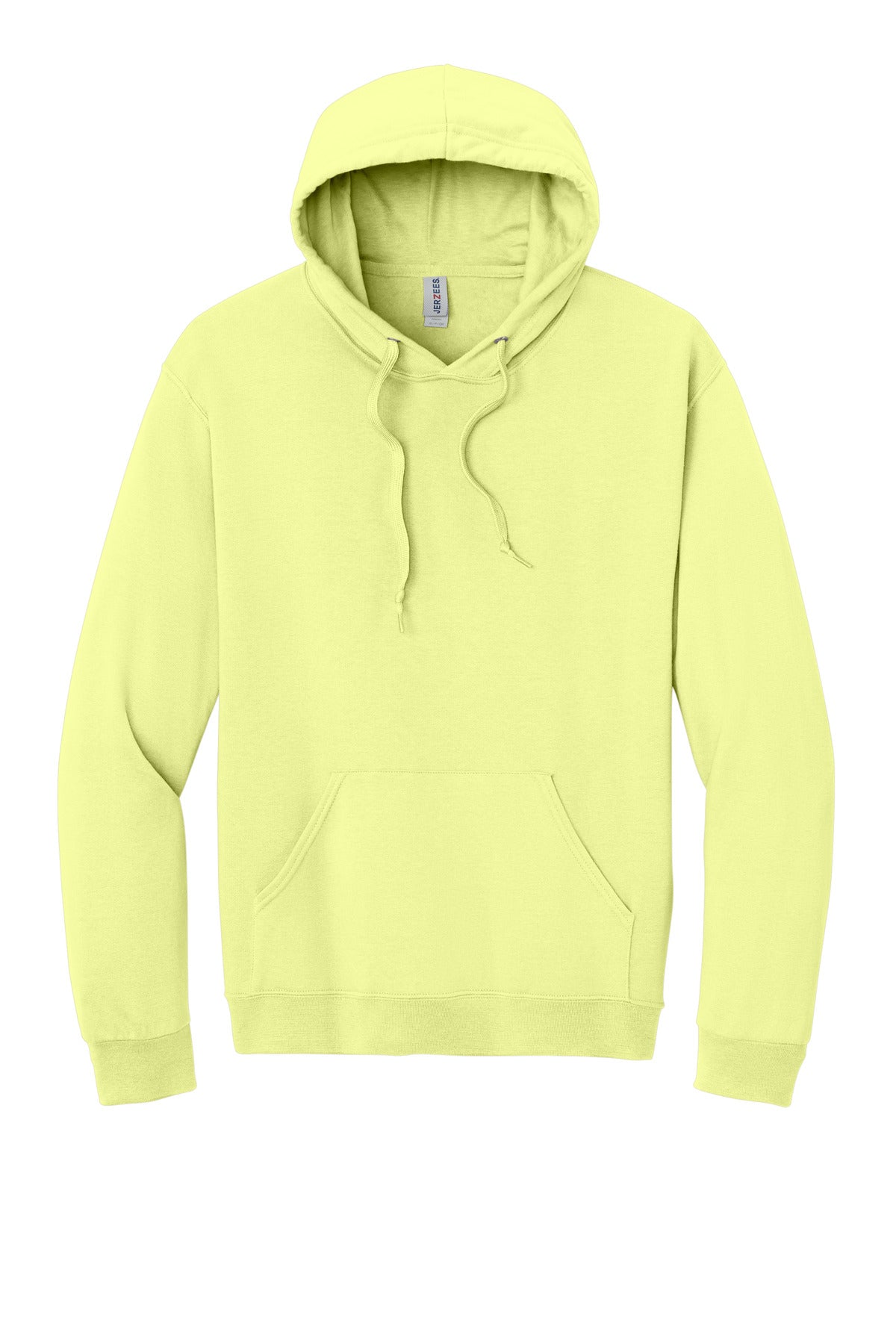 Jerzees Ultimate Unisex CVC Ring Spun Hooded Sweatshirt - Celery Juice - flat front