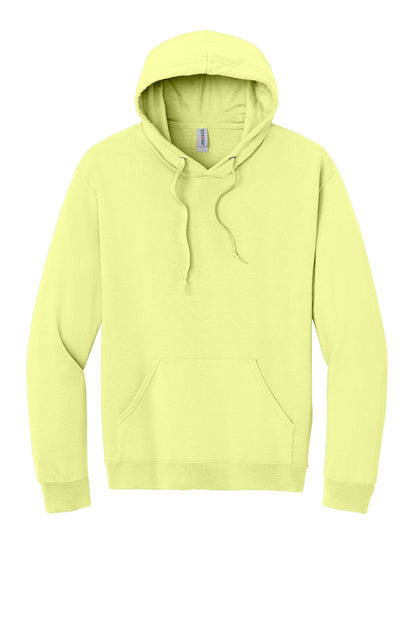 Jerzees Ultimate Unisex CVC Ring Spun Hooded Sweatshirt - Celery Juice - flat front