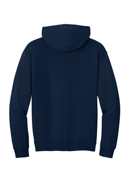 Jerzees Ultimate Unisex CVC Ring Spun Hooded Sweatshirt - J. Navy - flat back