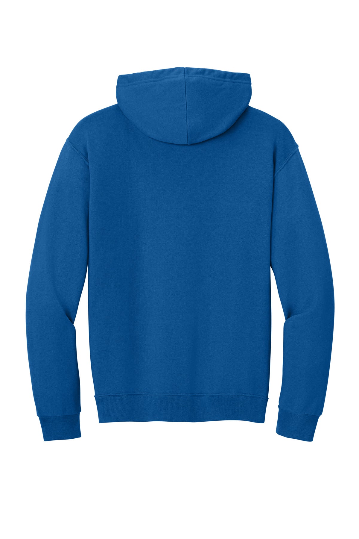 Jerzees Ultimate Unisex CVC Ring Spun Hooded Sweatshirt - Royal - flat back