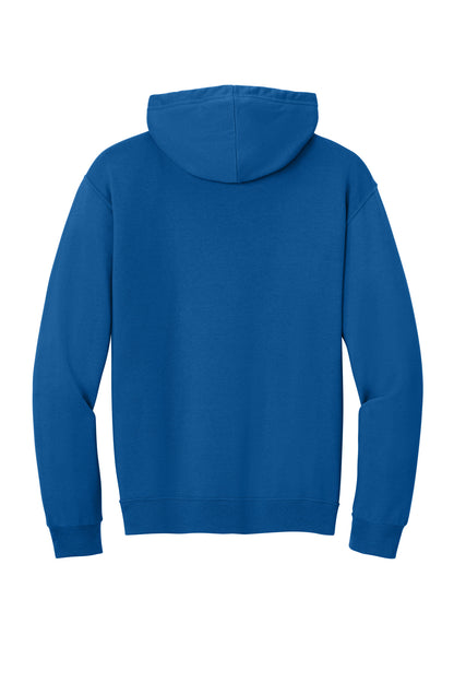 Jerzees Ultimate Unisex CVC Ring Spun Hooded Sweatshirt - Royal - flat back
