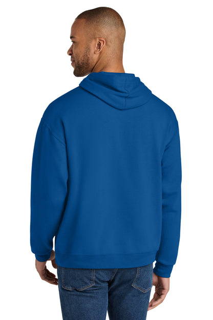 Jerzees Ultimate Unisex CVC Ring Spun Hooded Sweatshirt - Royal - back