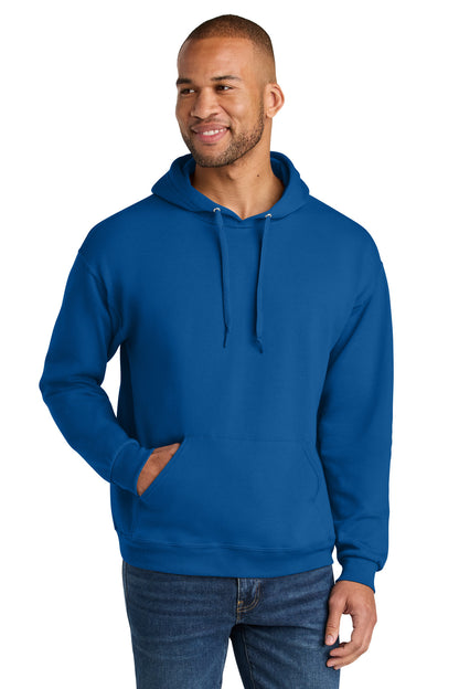 Jerzees Ultimate Unisex CVC Ring Spun Hooded Sweatshirt - Royal - front