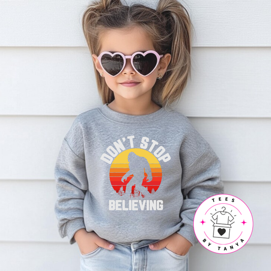 Youth Bigfoot Don’t Stop Believing Shirt