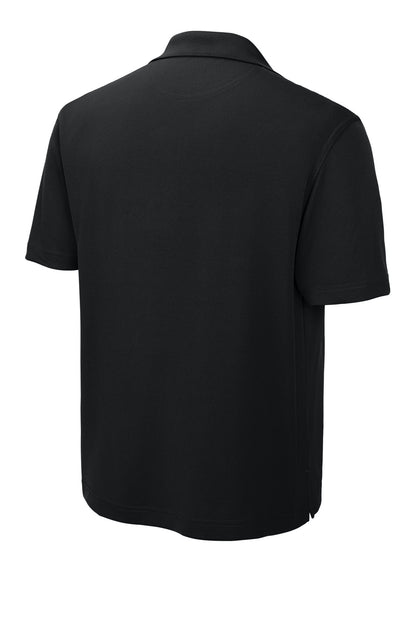 Sport-Tek Dri-Mesh Polo - Black - flat back