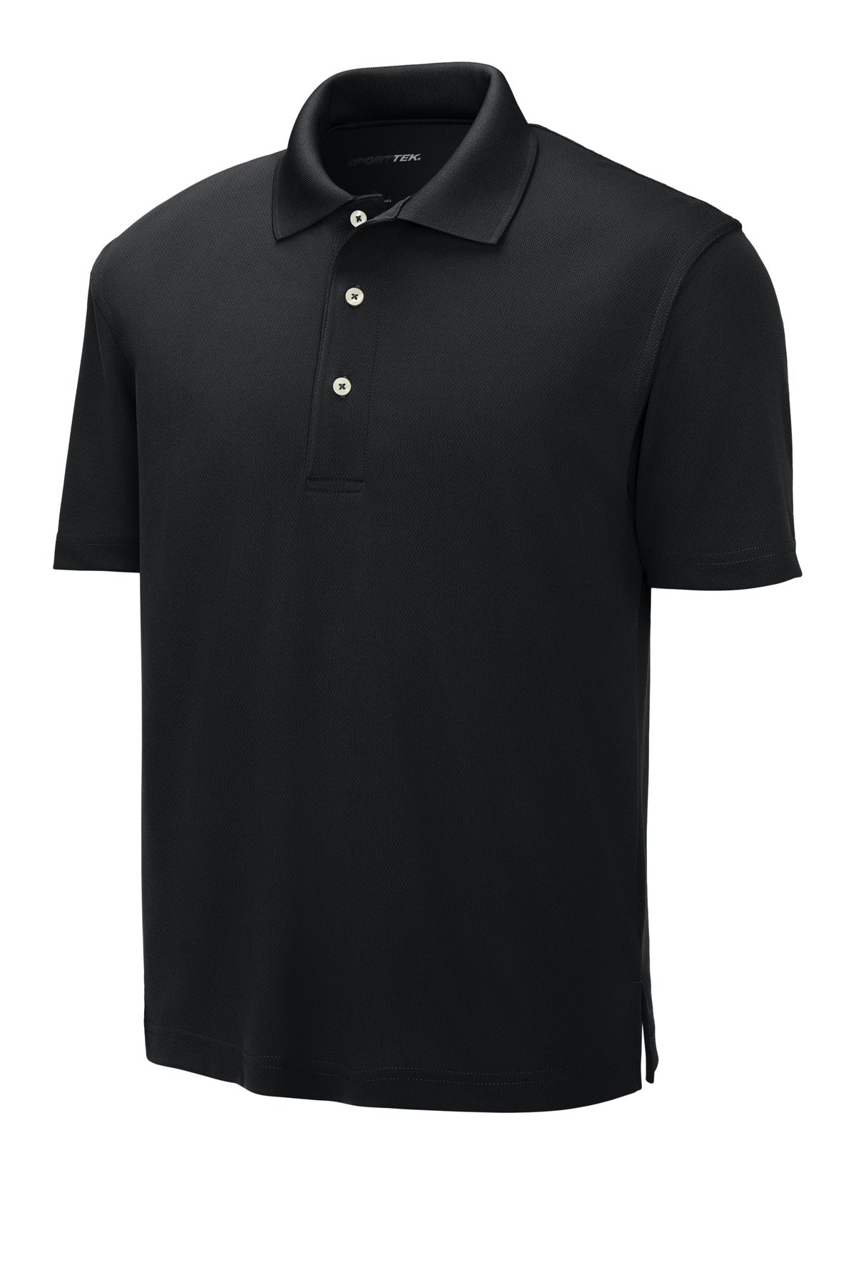 Sport-Tek Dri-Mesh Polo - Black - flat front