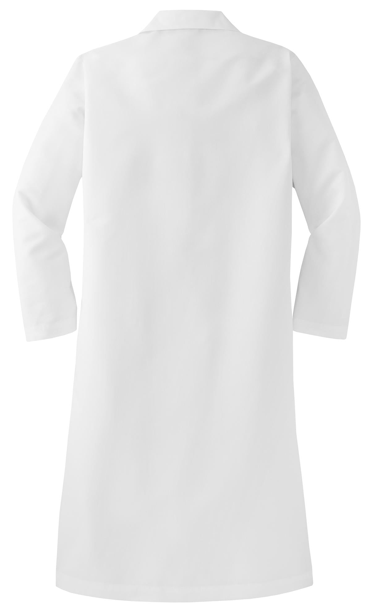 Red Kap Lab Coat - White - flat back